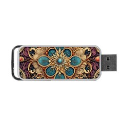 Dunkelbraun Pattern 1 Portable Usb Flash (two Sides) by 2607694c