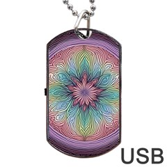 Orange3 Pattern 4 Dog Tag Usb Flash (two Sides) by 2607694c