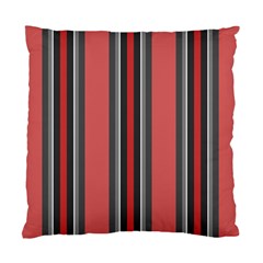 Rosa Grau Streifen Standard Cushion Case (two Sides) by 2607694c