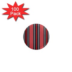 Rosa Grau Streifen 1  Mini Magnets (100 Pack)  by 2607694c