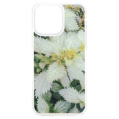 Enchanting Foliage Sharp Edged Leaves In Pale Yellow And Silver Bk Iphone 15 Plus Tpu Uv Print Case by dflcprintsclothing
