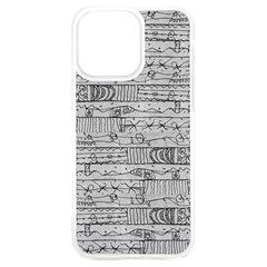Black And White Hand Drawn Doodles Abstract Pattern Bk Iphone 15 Plus Tpu Uv Print Case by dflcprintsclothing
