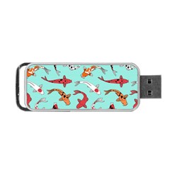 Pattern With Koi Fishes Portable Usb Flash (one Side) by Ket1n9