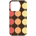 Pattern Circle Retro Design iPhone 15 Pro Black UV Print PC Hardshell Case Front