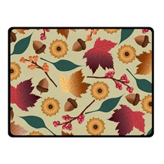 Autumn Leaves Autumn Colour Season Two Sides Fleece Blanket (small) by Loisa77