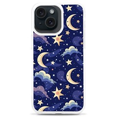 Night Moon Seamless Iphone 15 Plus Tpu Uv Print Case by Loisa77