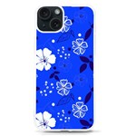 Blooming Seamless Pattern Blue Colors iPhone 15 TPU UV Print Case Front