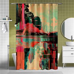 Backgrounds Multi Colored Abstract Shower Curtain 48  X 72  (small)  by Loisa77