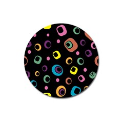 Abstract Background Retro 60s 70s Magnet 3  (round) by Apen