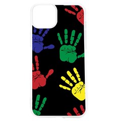 Handprints Hand Print Colourful Iphone 15 Tpu Uv Print Case by Apen