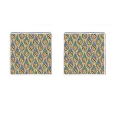 Tribal Background Boho Batik Cufflinks (square) by anzea