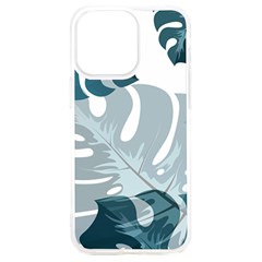 Monstera Leaves Background Iphone 15 Plus Tpu Uv Print Case by anzea