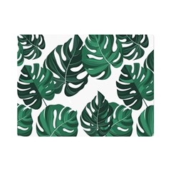 Illustrations Monstera Leafes Premium Plush Fleece Blanket (mini) by anzea