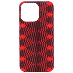 Pattern Black Red Iphone 15 Pro Max Black Uv Print Pc Hardshell Case by 2607694c