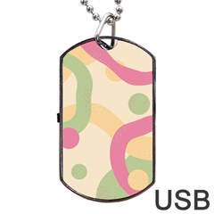 Line Pattern Dot Dog Tag Usb Flash (two Sides) by anzea