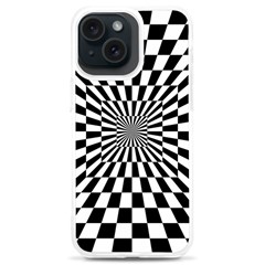 Optical Illusion Chessboard Tunnel Iphone 15 Plus Tpu Uv Print Case by Ndabl3x