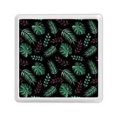 Tropical Leaves Pattern Memory Card Reader (square) by Hannah976