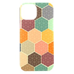 Abstract Hex Hexagon Grid Pattern Honeycomb Iphone 15 Plus Black Uv Print Pc Hardshell Case by Proyonanggan