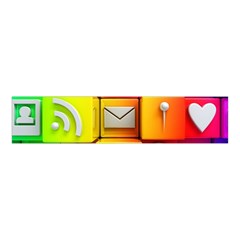 Colorful 3d Social Media Velvet Scrunchie by Ket1n9