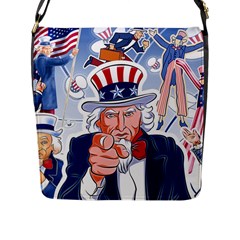 Independence Day United States Of America Flap Closure Messenger Bag (l) by Ket1n9