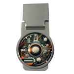 Technology Robot Internet Processor Money Clips (Round)  Front