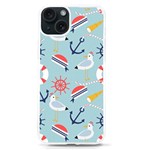 Nautical Marine Symbols Seamless Pattern iPhone 15 TPU UV Print Case Front