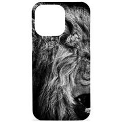 Angry Male Lion Wild Animal Iphone 15 Pro Max Black Uv Print Pc Hardshell Case by Loisa77