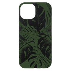 Abstract Art Tropical Leaves Iphone 15 Black Uv Print Pc Hardshell Case by Valentinaart