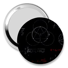 Math Board Circuit Circuits Computer Shield Tech Technology 3  Handbag Mirrors by Loisa77
