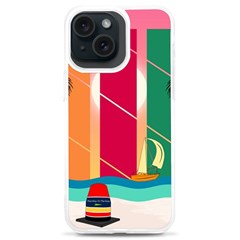 Digital Graphic Clip Art Beach Iphone 15 Plus Tpu Uv Print Case by Proyonanggan