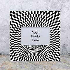 Circles Checkered Abstract Abstraction Art White Box Photo Frame 4  X 6  by Loisa77