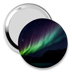 Aurora Borealis Beautiful Northern Lights Nature 3  Handbag Mirrors Front
