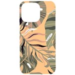 Leaves Monstera Picture Print Pattern iPhone 15 Pro Max Black UV Print PC Hardshell Case Front