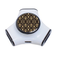 Vintage Batik Art Architecture Pattern 3-port Usb Hub by Ravend