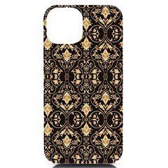 Vintage Batik Art Architecture Pattern Iphone 14 Black Uv Print Case by Ravend