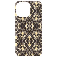 Vintage Batik Art Architecture Pattern Iphone 15 Pro Max Black Uv Print Pc Hardshell Case by Ravend