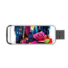 City Rose 2-gigapixel-art-scale-4 00x Portable Usb Flash (one Side) by BrightWear
