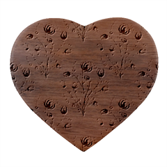 Flowers Seamless Pattern Victorian Heart Wood Jewelry Box by Loisa77