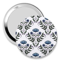 Flower Seamless Pattern Victorian 3  Handbag Mirrors by Loisa77
