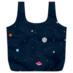 Space Nasa Galaxy Full Print Recycle Bag (xl) by Perong