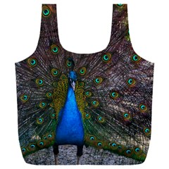 Bird Peacock Feathers Full Print Recycle Bag (xxxl) by Perong