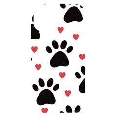 Dog Paw Vector Seamless Pattern With Hearts Iphone 15 Black Uv Print Pc Hardshell Case by Perong