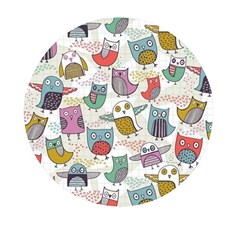 Owl Animal Bird Pattern Mini Round Pill Box (pack Of 3) by Perong