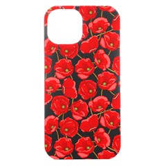 Flower Poppies Plant Petal Iphone 15 Plus Black Uv Print Pc Hardshell Case by Perong