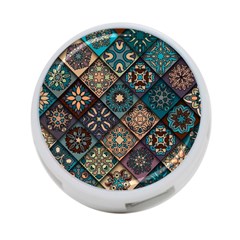 Flower Texture Background Colorful Pattern 4-port Usb Hub (two Sides) by Cemarart