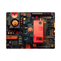 Tech Technology Pattern Premium Plush Fleece Blanket (mini) by Salmanaz77