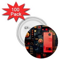 Tech Technology Pattern 1 75  Buttons (100 Pack)  by Salmanaz77