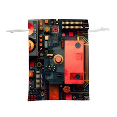Tech Technology Pattern Lightweight Drawstring Pouch (s) by Salmanaz77