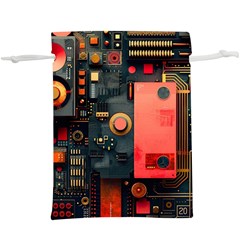 Tech Technology Pattern Lightweight Drawstring Pouch (xl) by Salmanaz77