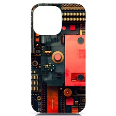 Tech Technology Pattern Iphone 14 Pro Max Black Uv Print Case by Salmanaz77